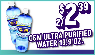 G&M Water 16.9 oz