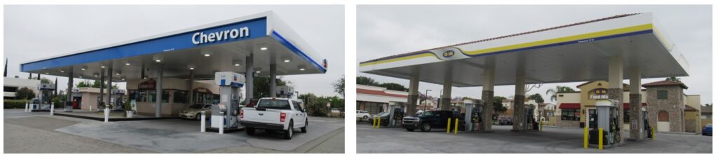 two gas stations